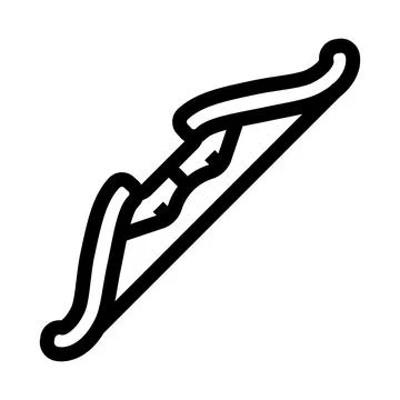 Archery bow weapon line icon illustration concept Stock Illustration