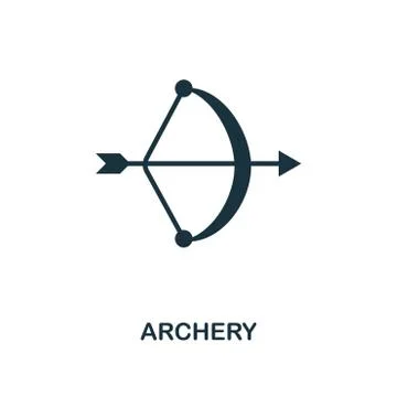 Archery creative icon. Simple element illustration. Archery concept symbol Stock Illustration