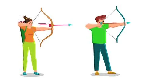 Archery kid vector Illustrazione stock
