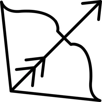 Archery Line Icon Design Stock Illustration