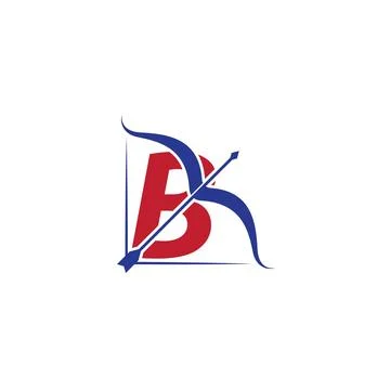 Archery logo With B initial letter Illustrazione stock