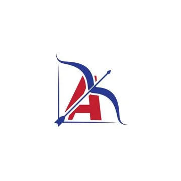Archery logo With A initial letter Stock Illustration