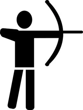 Archery Pictogram Stock Illustration