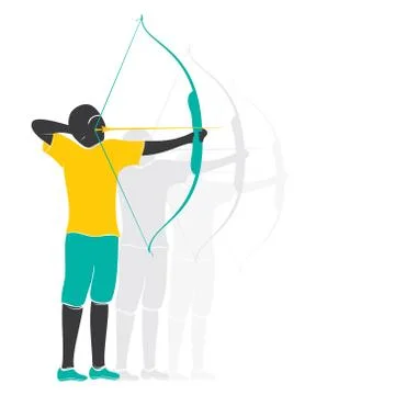 Archery player design vector Stock Illustration