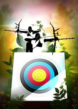 Archery poster Stock Illustration