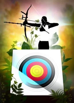 Archery poster Stock Illustration