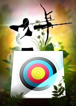 Archery poster Stock Illustration
