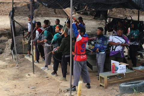 Archery practice Foto stock
