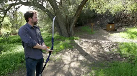 Archery Practice Wide Stock Footage 22772171