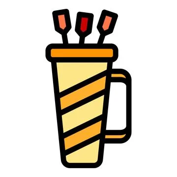 Archery quiver icon vector flat Stockillustratie