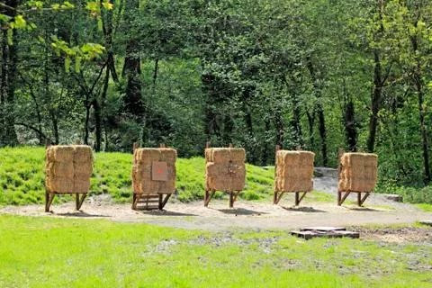 Archery range Stock Photos