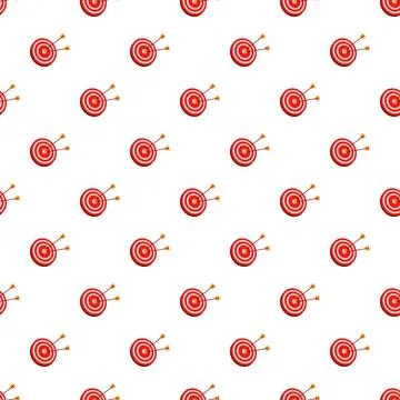 Archery target hit with arrows seamless pattern Ilustración de archivo
