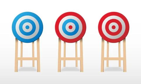Archery target isolated on white background, vector illustration Stock Illustration