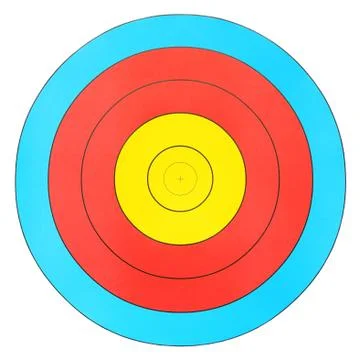 Archery target isolated on white Stock Photos