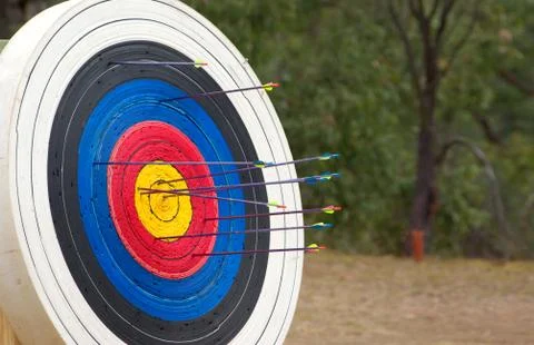 Archery target Stock Photos