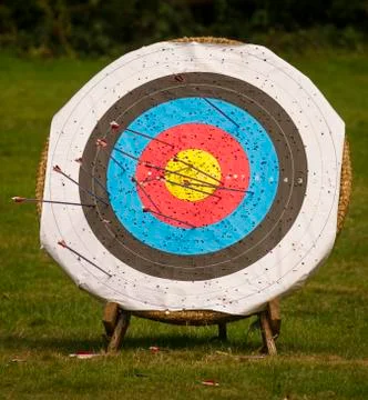 Archery target Stock Photos