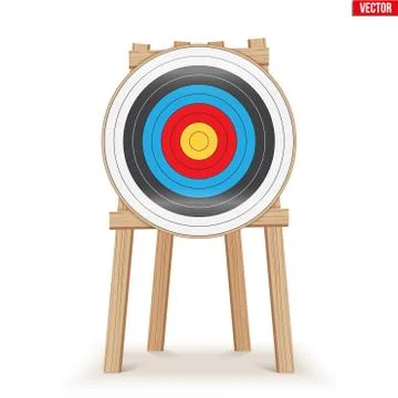 Archery target stand Stock Illustration