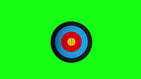 Archery target with three arrows hitting the middle - 3D rendering 스톡 동영상 326632453