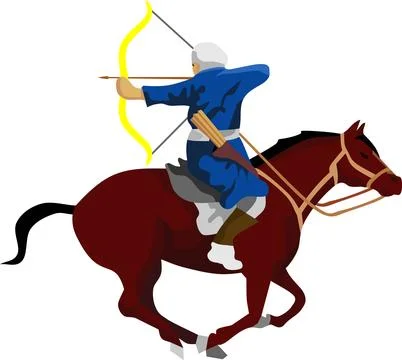 Archery Warrior Horse Stock Illustration