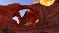 Arches 32 Tilt Up Windows Section Sunset Double Arch Utah USA HD Footage