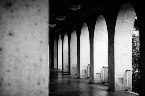 Arches along path Stock Photos