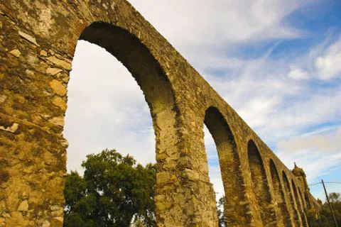 Arches of aqueduct Foto stock