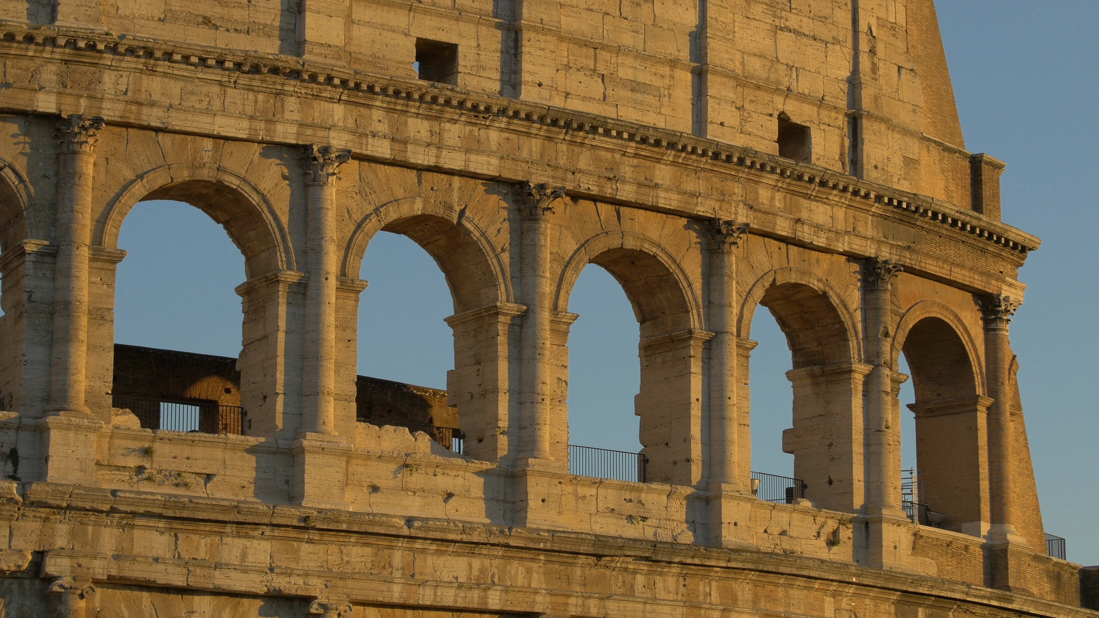 The arches of the Colosseum in Rome