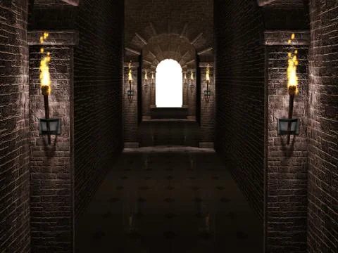 Arches corridor Stock Photos