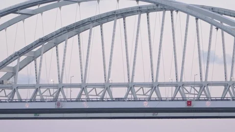 The arches of the Crimean bridge Stock Footage 101840236