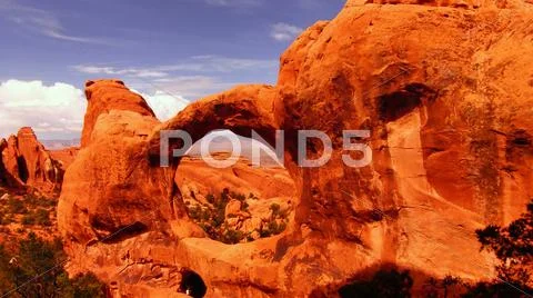 Arches National Park Double O Arch Stock Photos
