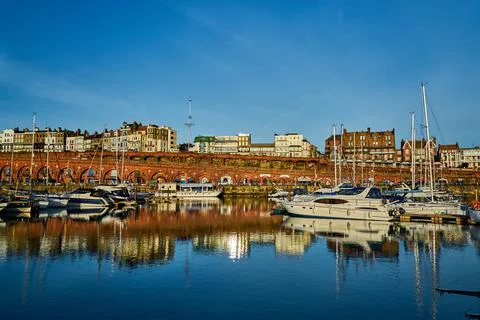 The arches of Ramsgate Royal Harbour Stock Photos