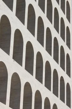 Arches of Squared Colosseum 스톡 사진