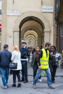 Arches of the Vasari Corridor Stock Photos