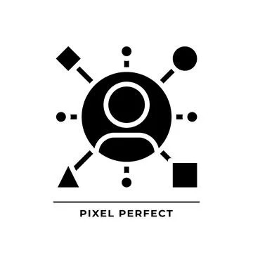 Archetype black glyph icon 스톡 일러스트
