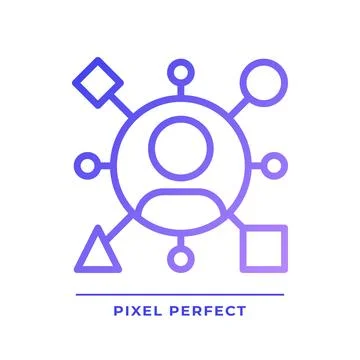 Archetype pixel perfect gradient linear vector icon Illustrazione stock