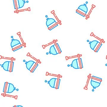 Archimedean clock vector seamless pattern イラスト素材
