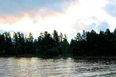 Archipelagic forest landscape Stock Photos