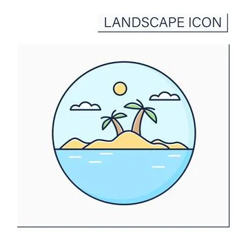 Archipelago color icon Stock Illustration