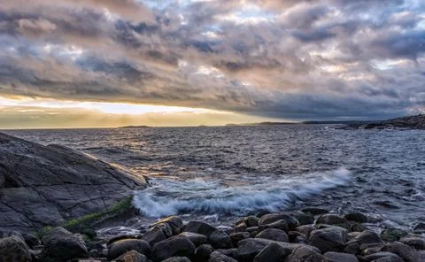Archipelago sunset Foto stock