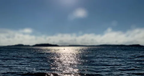 Archipelago Waves - Slow Motion - Bokeh - Seamless Loop Stock Footage 134470977