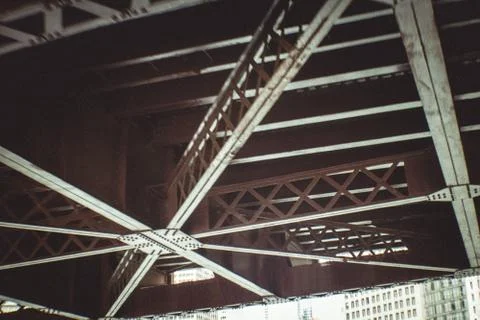 Architechural angles in bridge construction 写真素材