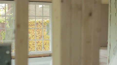 Architect and contractor looking at bathroom renovation Video stock 8979184