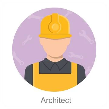 Architect and design icon concept Stock Illustration