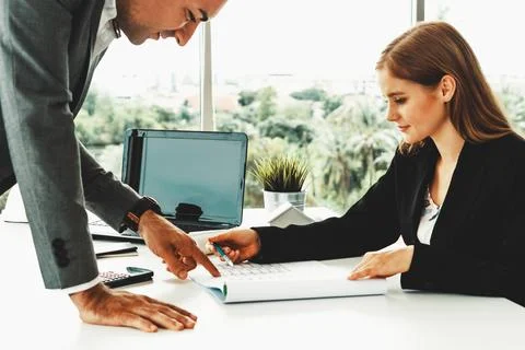 Architect and engineer working with drawing. uds Stock Photos