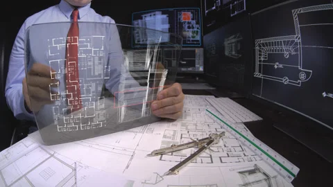 Architect And Technology Video stock 202134095