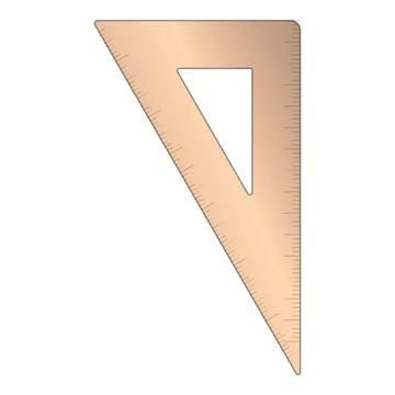 Architect angle ruler icon cartoon vector. Construction equipment Stock Illustration