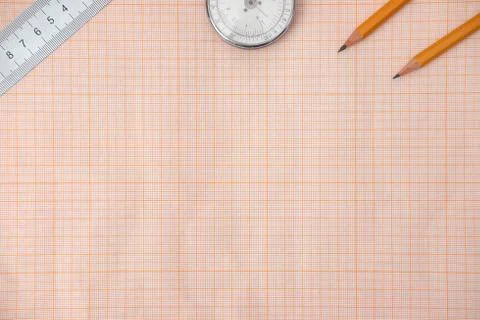 Architect background with millimeter paper Stock Photos
