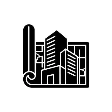 Architect Blueprint Sheet Digital Workspace Icon Ilustración de archivo