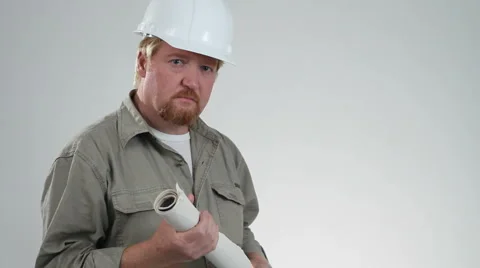 Architect With Blueprints Stock Footage 937205