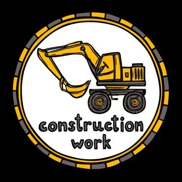 Architect building construction work sketch Stock Illustration